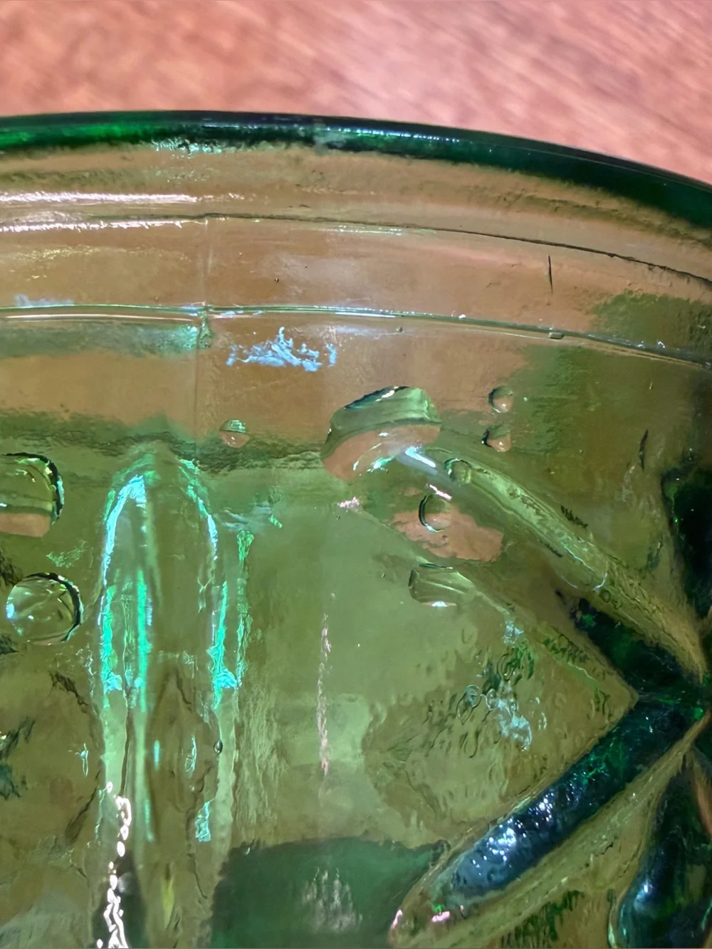 Mid Century EO Brody Co. Green Glass Vase 8.5” Tall Quilted Diamond C972 READ